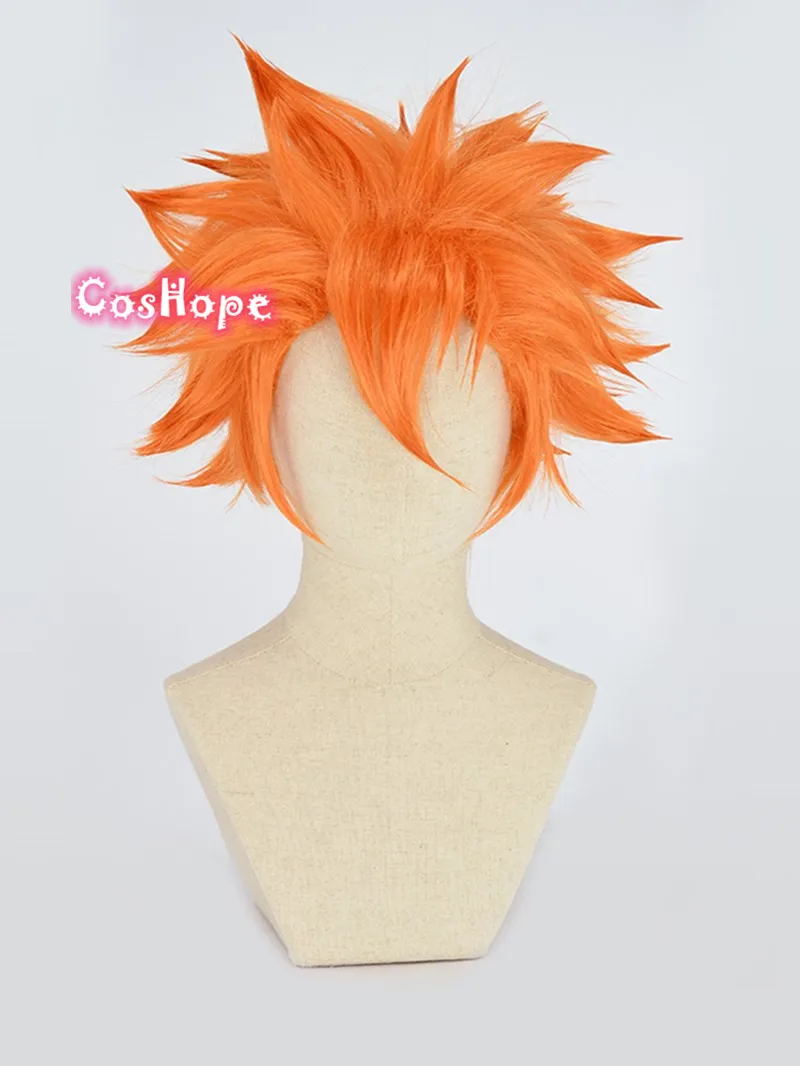 Парик для косплея Haikyuu Hinata Shoyo мужчин термостойкие синтетические короткие волосы