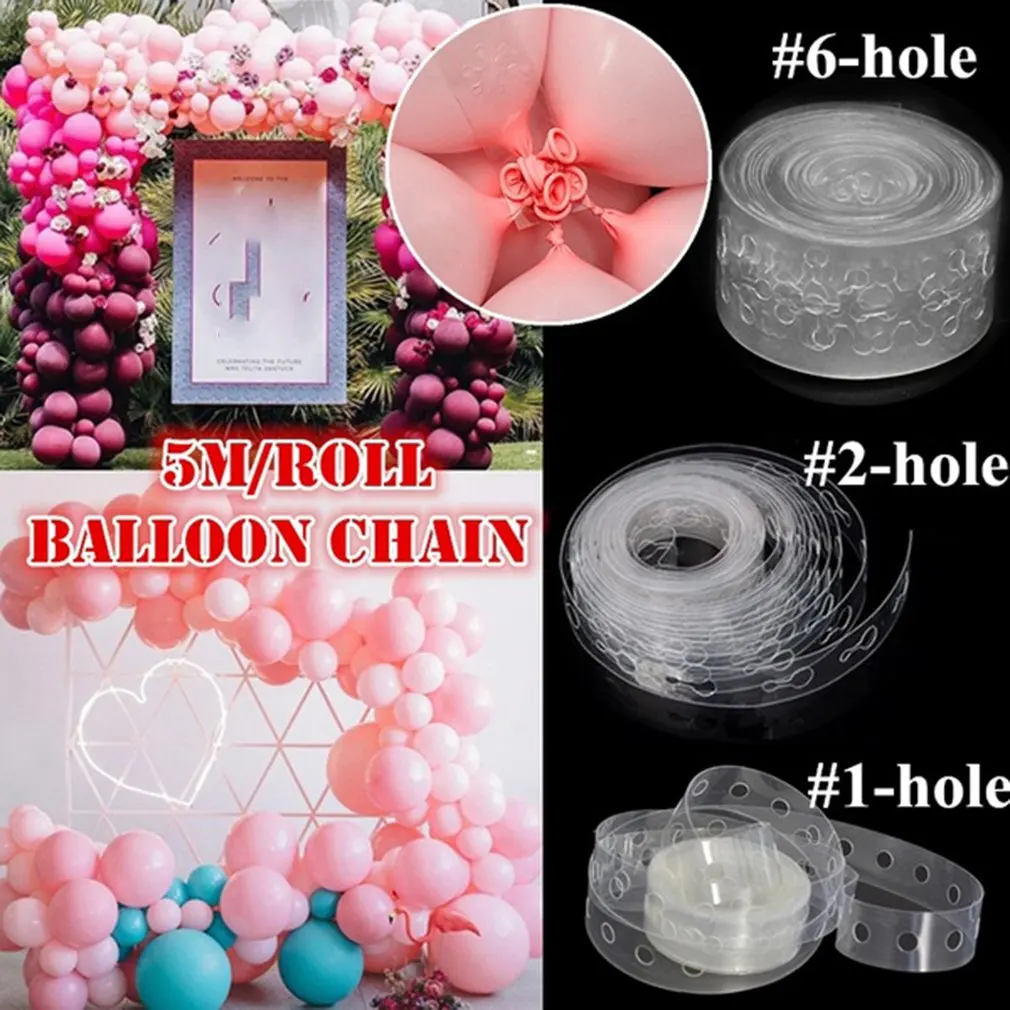 Прозрачная цепочка для воздушных шаров 5 м инструмент фиксации на свадьбу день