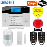 wifi gsm pstn alarm system wireless wired detectors alarm smart home relay output app englishrussianspanish