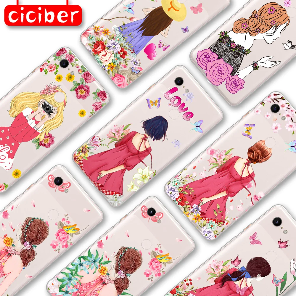 

Girl Love Case For Google Pixel 4 5 3 2 XL Cover for Pixel 3a 4a XL 5G Soft Silicone TPU Shockproof Protection Phone Back Fundas