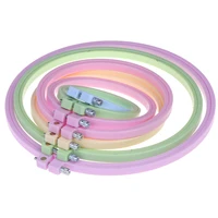 1pc diy sewing embroidery ring hoop tool embroidery cross stitch hoop frame ring round hoop craft plastic wood color