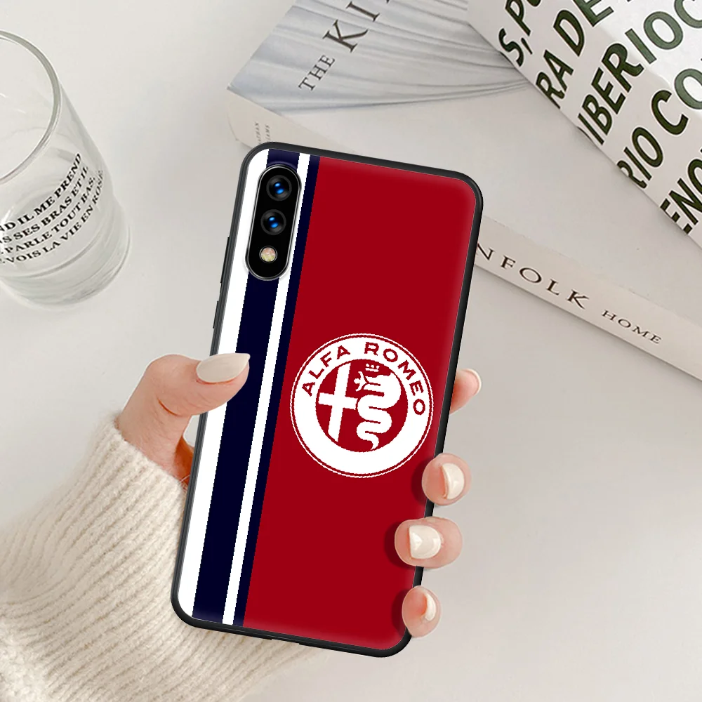 

Alfa Romeo car logo Phone Case For Huawei Honor 6A 7A 7C 8 8A 8X 9 9X 10 10i 20 Lite Pro Play black Coque Fashion Etui 3D Funda