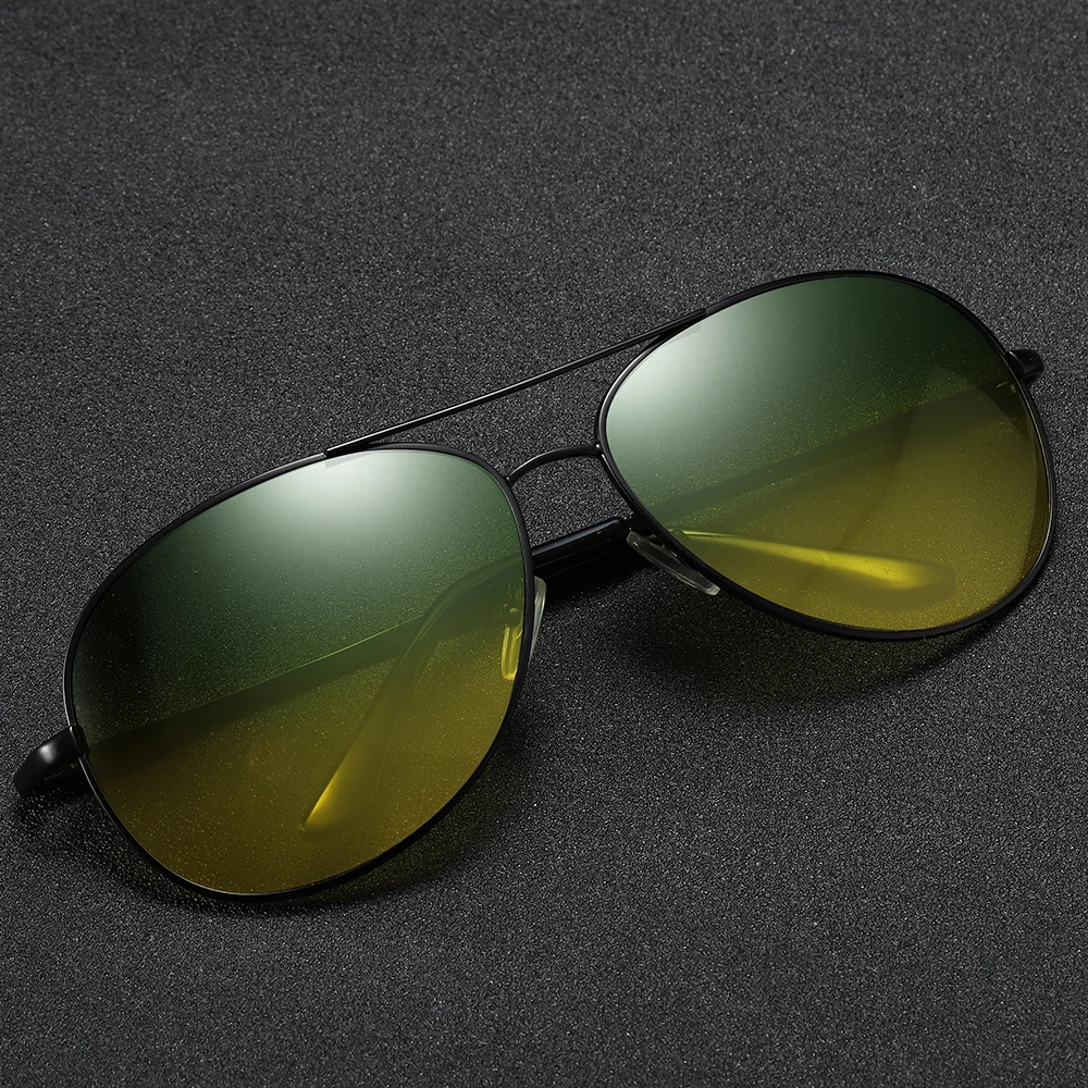 Солнцезащитные очки дневного и ночного видения мужские овальные для вождения с