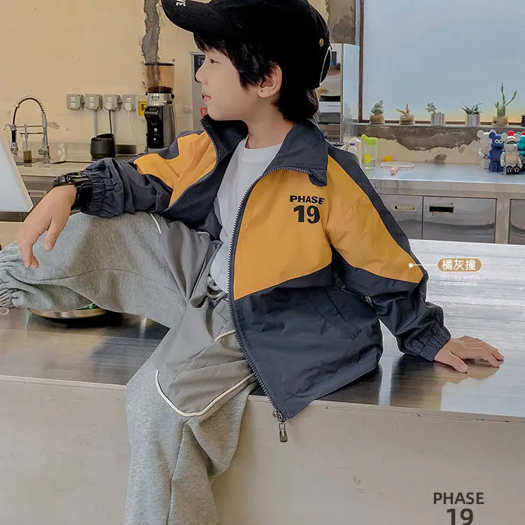 

Children's Clothes Boys Girls Spring Autumn 2021 New Kids Clothing Fashion Letter Cool Jacket