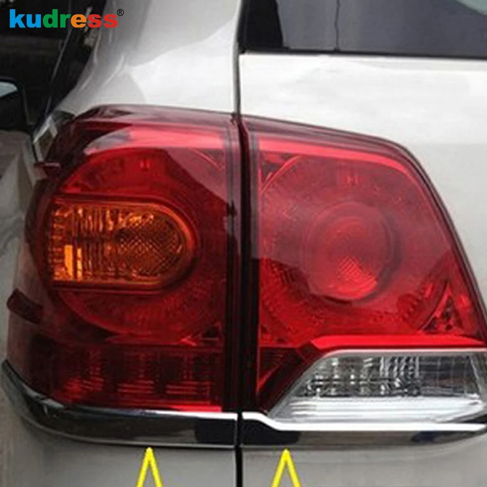 

For Toyota Land Cruiser J200 2012 2013 2014 2015 Chrome Rear Light Lamp Eyebrow Trim Tail Light Eyelid Strip Car Styling 4pcs