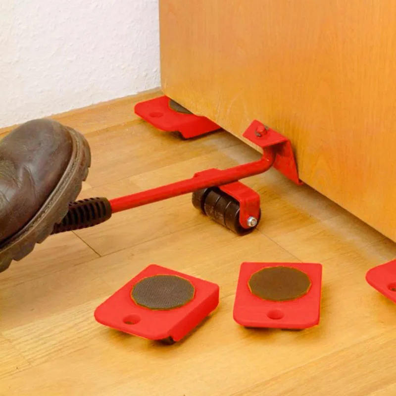 

Portable Shelves Carriers Lifter Tool Bricklayer Trolley Furniture Remover Lifter Slider Kit Wheel Bar Moving Device