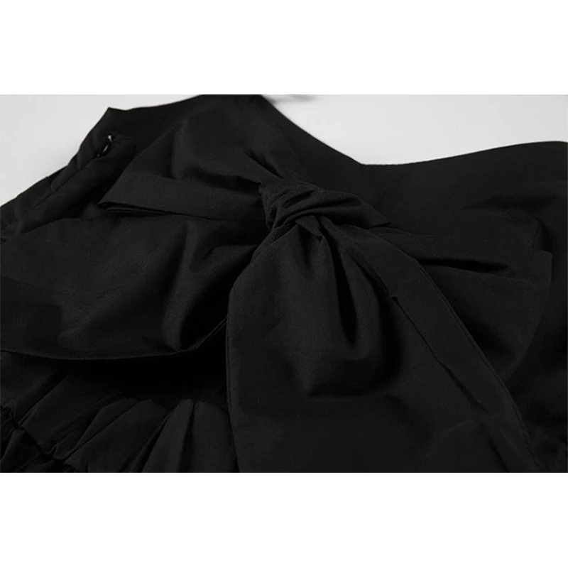 

2021 Summer New Sexy White Spaghetti Strap Dress Women Backless Hollow Out Back Tied Bow Knots V-Neck Loose Casual Ladies dress