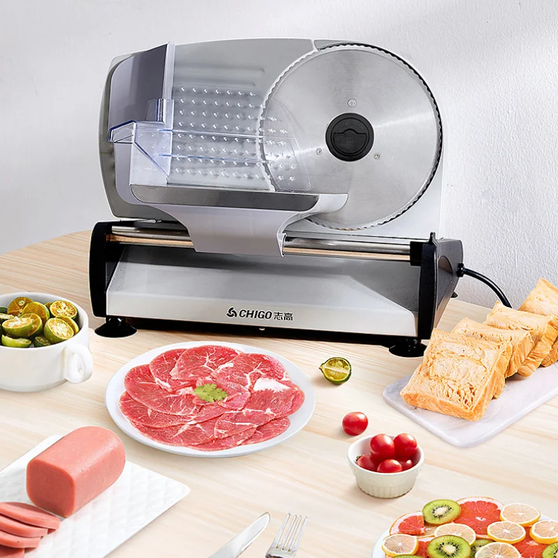 

Машина для резки мяса CHIGO, домашняя электрическая ломтерезка для хлеба из говядины и ягненка, коммерческая машина для резки мяса
