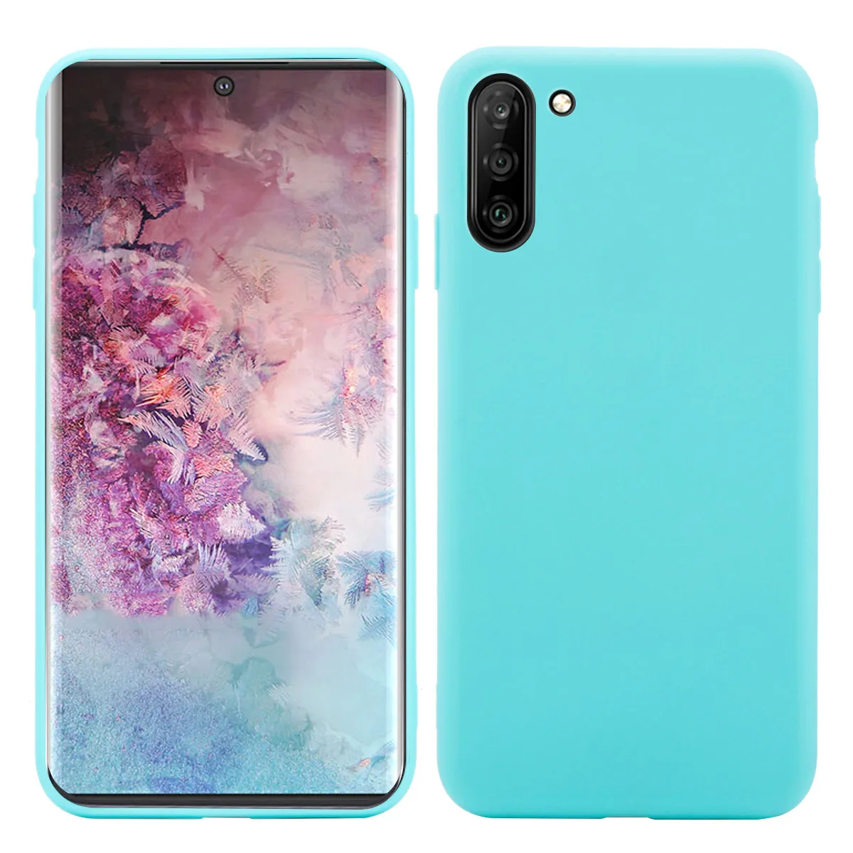 Для Samsung Galaxy Note 10 Plus чехол силиконовый карамельный цвет тонкий матовый мягкий TPU