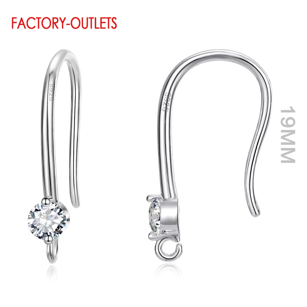 Женские сверкающие серьги из серебра 925 пробы фурнитура сделай сам для