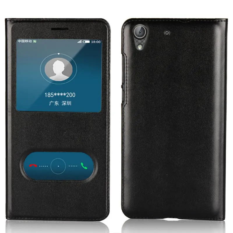 Чехол с окошком для Huawei Y6 II чехол книжка Y6II телефона Hauwei 2 ll откидной крышкой|case for