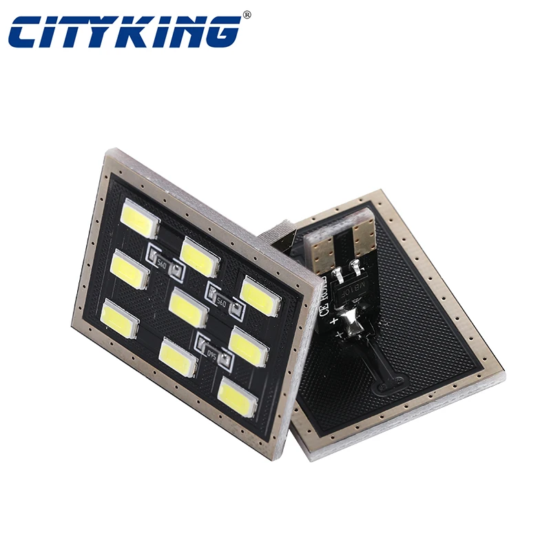 

2-4pcs Car LED T10 Bulbs Canbus W5W 9smd 5730 Interior Light Reading Stop Reverse License Plate Signal Lamp Clearance Lights