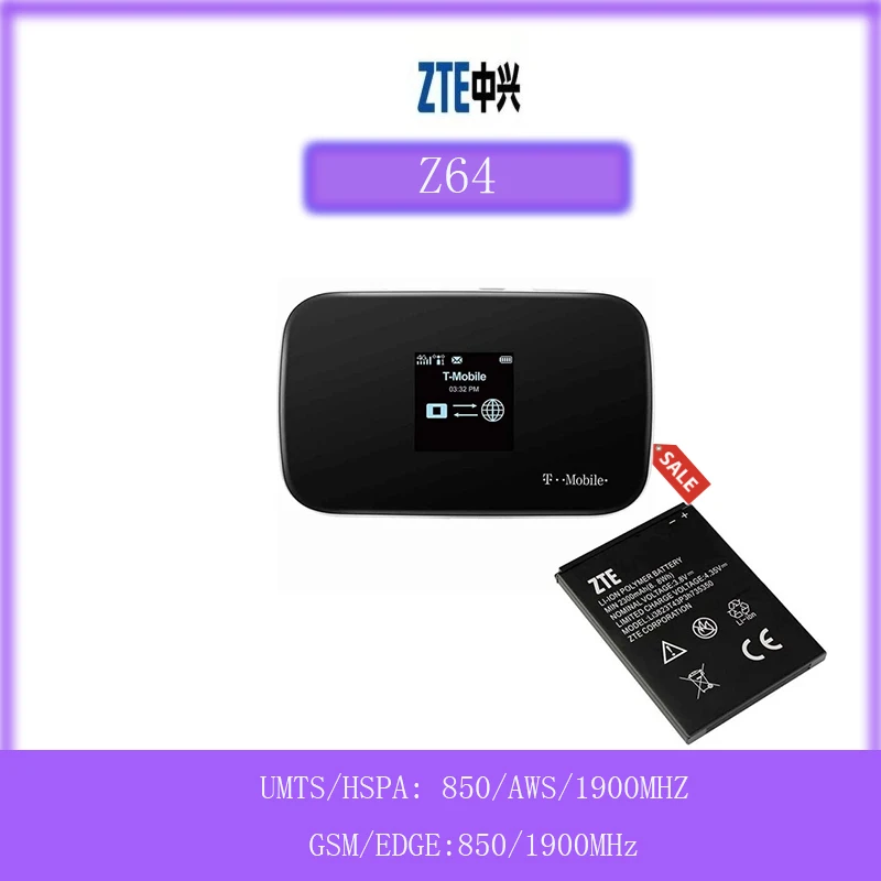 ZTE Z64 | Мобильный Wi Fi роутер MF64 4G Скорость загрузки до 21 Мбит/с До 8 подключенных