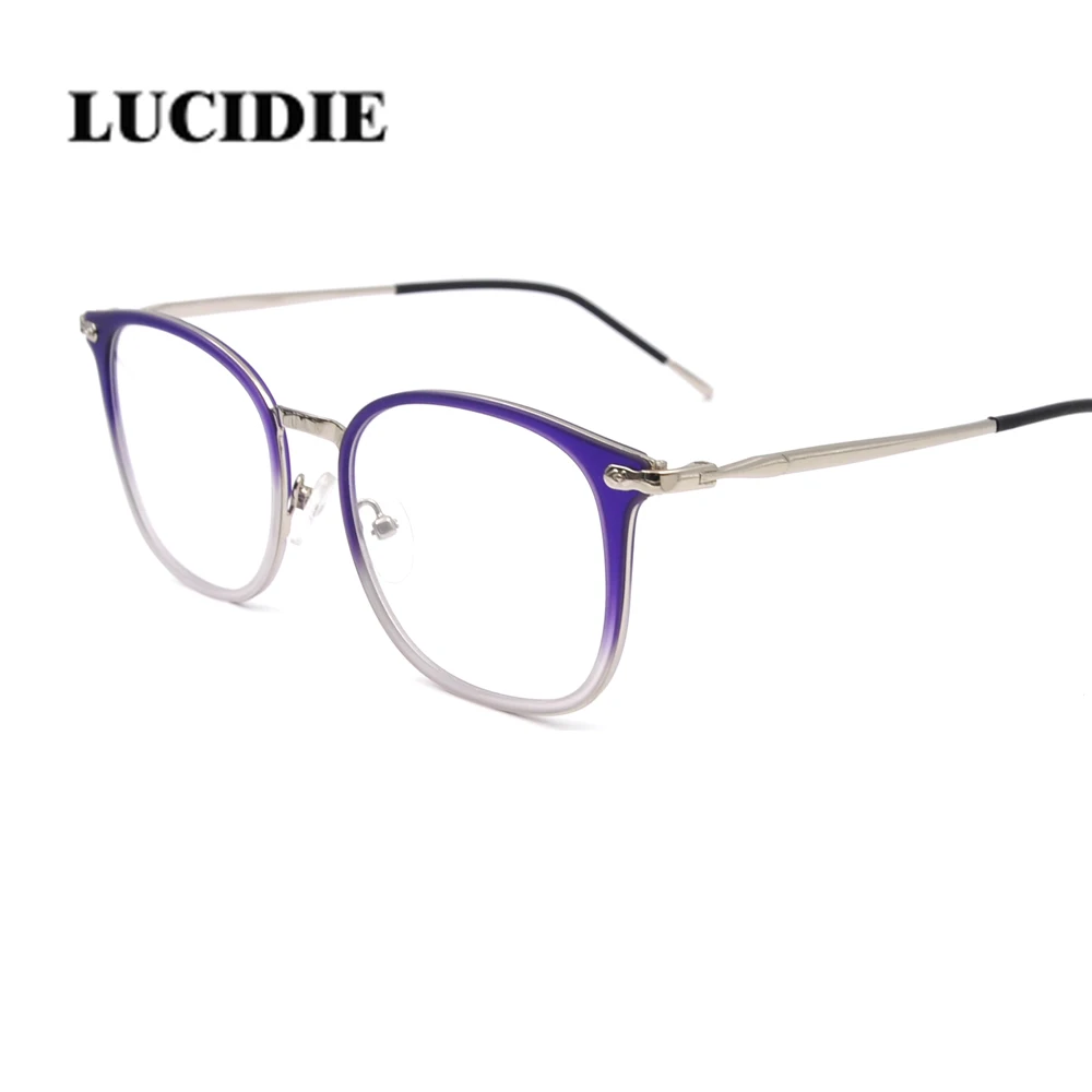 Модные женские очки в большой оправе фиолетовая оправа для очков из нержавеющей