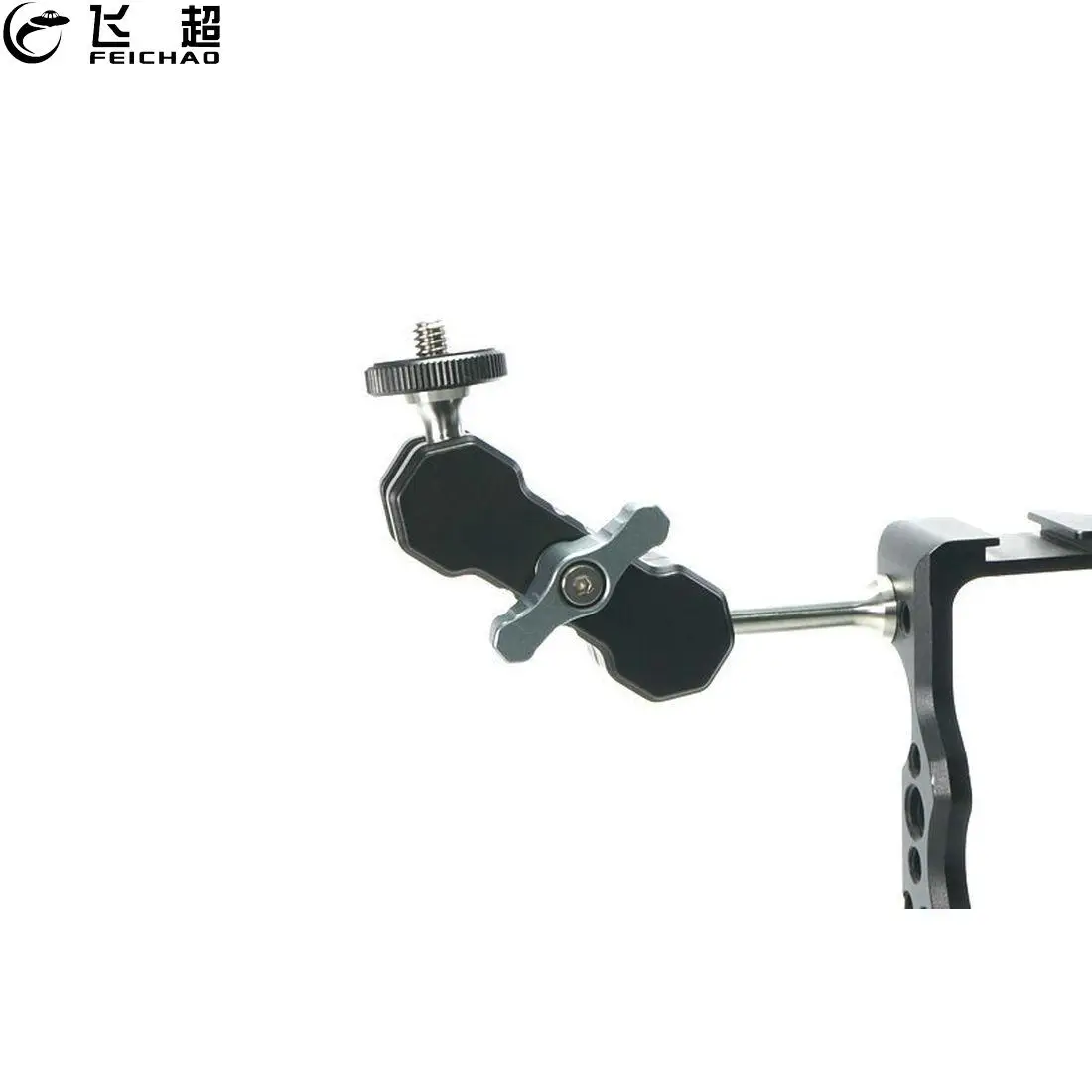 

New Magic Arm 1/4 inch Screws Dual Ballhead Adapter Mount Holder for DSLR Camera Monitor LED Light Flash Monitor Video Cage Rig