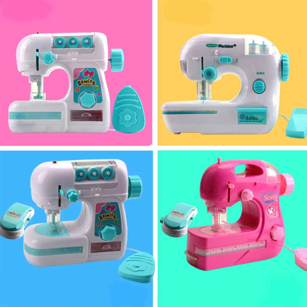 

1PC Mini Electric Sewing Machine Set Simulated Sewing Machine Kit Household Small Sewing Cloth Device Thin Cloth Sew