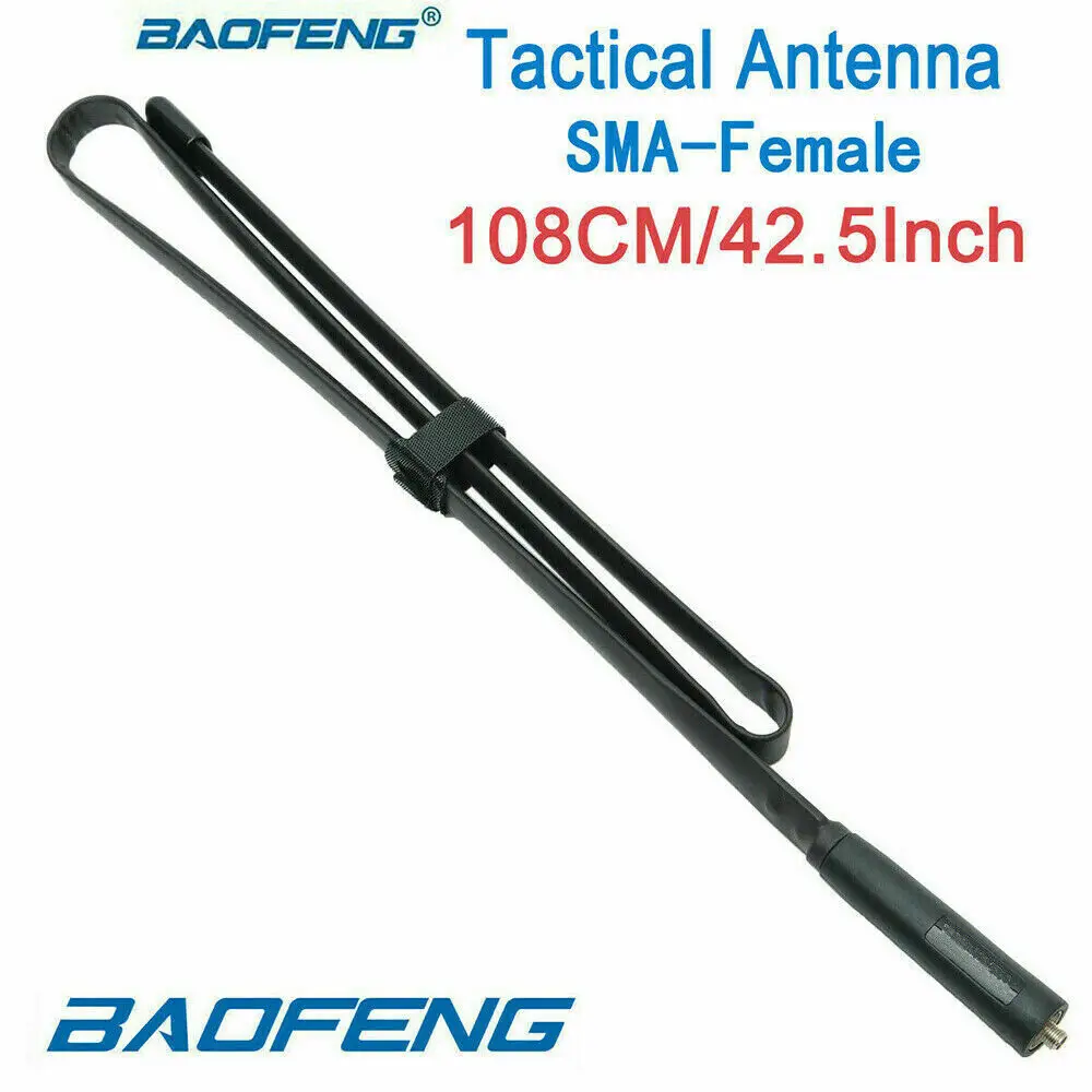

108cm/42.5" SMA-Female Tactical Antenna For Baofeng UV-5R UV-82 BF-F8HP Radio