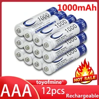 12pcs 1 2v nimh aaa 3a 1000mah aaa battery rechargeable battery ni mh batteries battery rechargeable