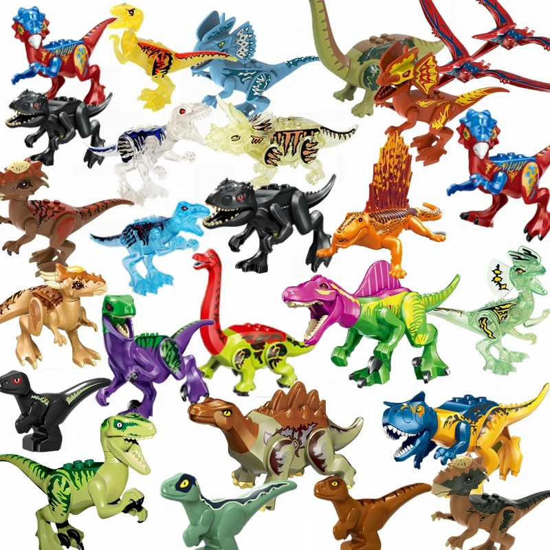 Блокировка Парк Юрского периода Динозавр фигурки Детские игрушки Детский Раптор