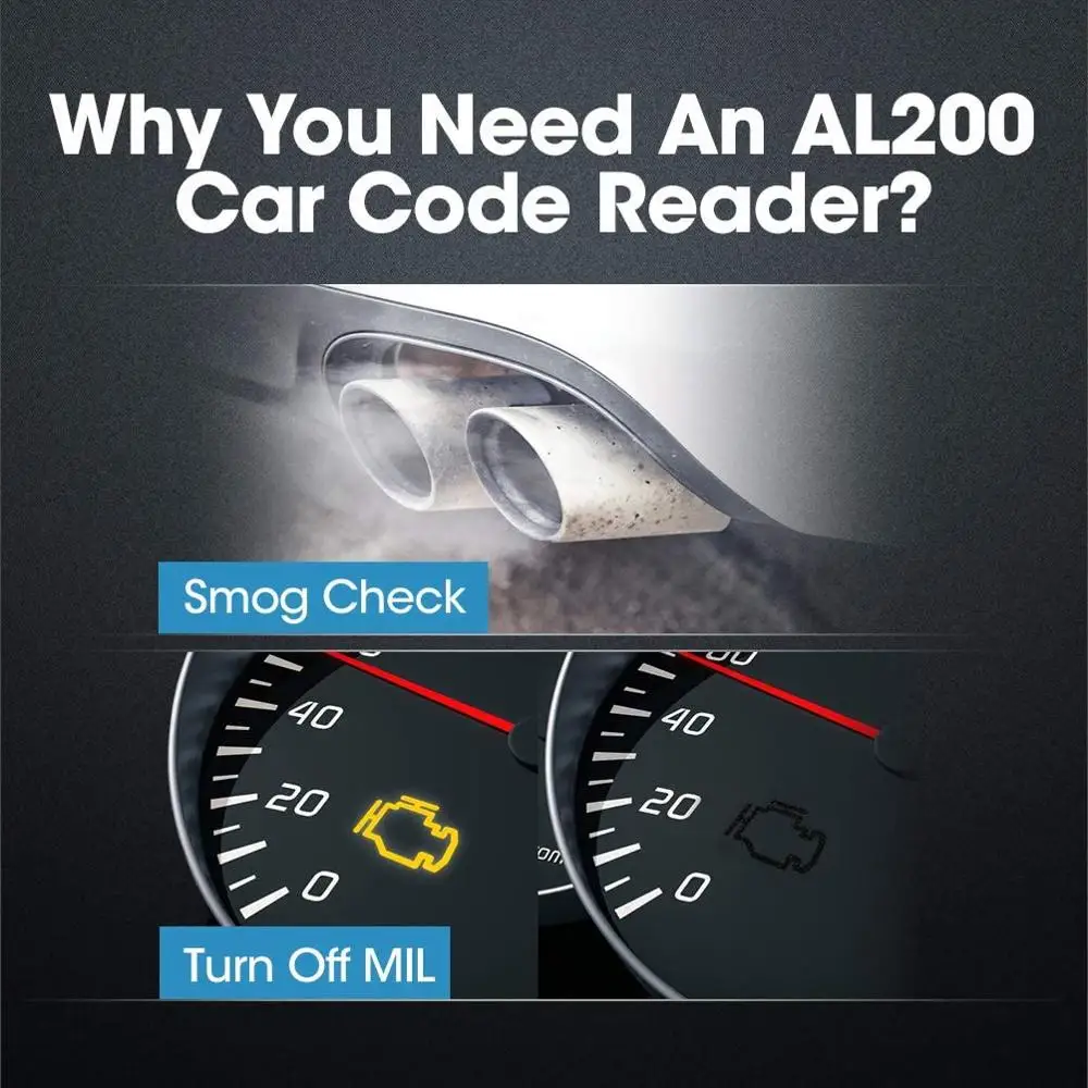 TOPDON AL200 полный OBD2 сканер OBDII считыватель кодов автомобиля диагностический