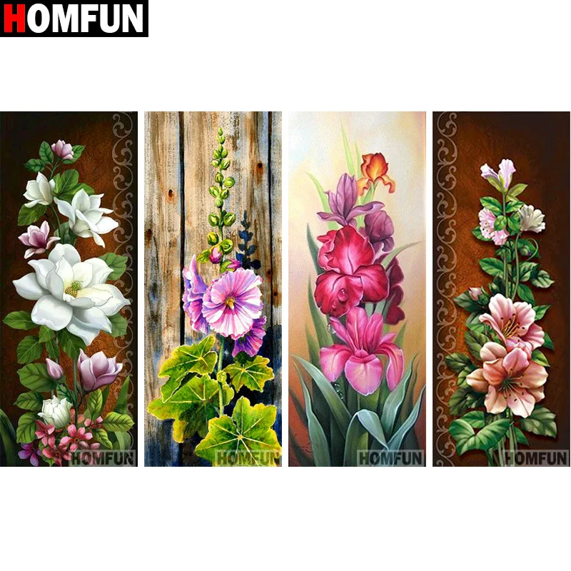 

HOMFUN Diamond Painting Full Square/Round Drill 5D DIY "Rose flower" Daimond Embroidery Rhinestone Cross Stitch Decor Gift