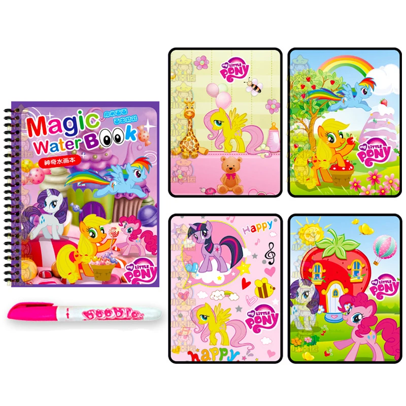 Оригинальные акварельные книги My Little Pony игрушки для рисования граффити фигурки