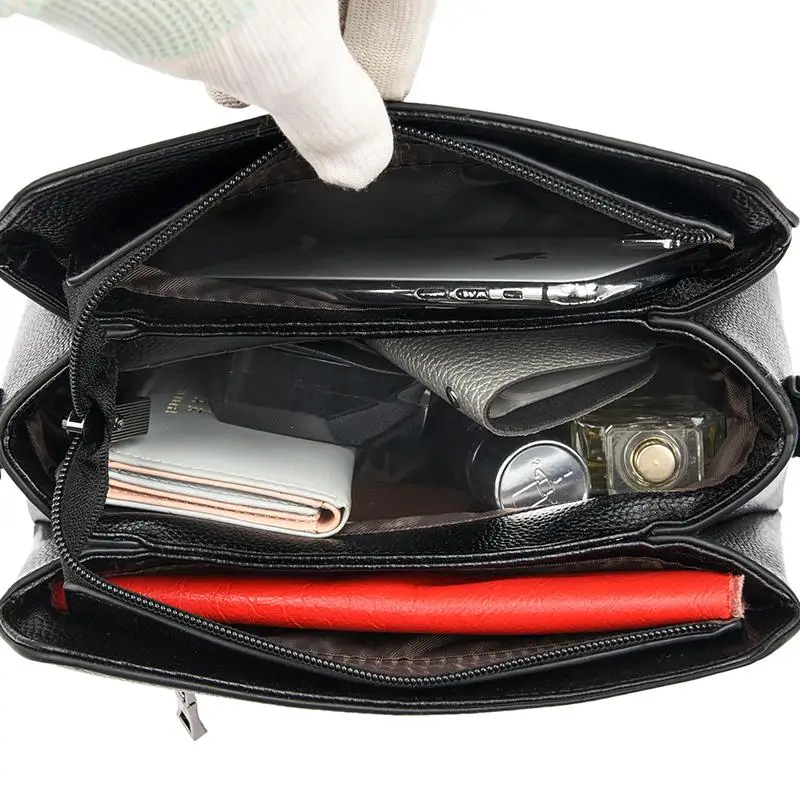 

Small Square Handbags for Women Textured PU Leather Travel Sling Shoulder Bag Female Simple Solid Color Elegant Messenger Bag