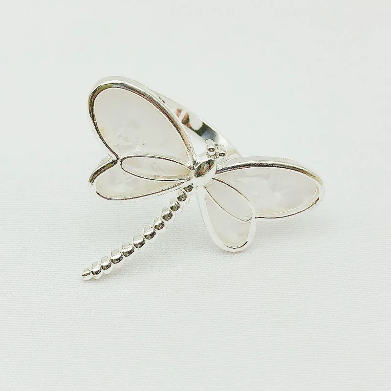 10 шт. кольцо для салфеток в форме стрекозы из сплава|Кольца салфеток| |