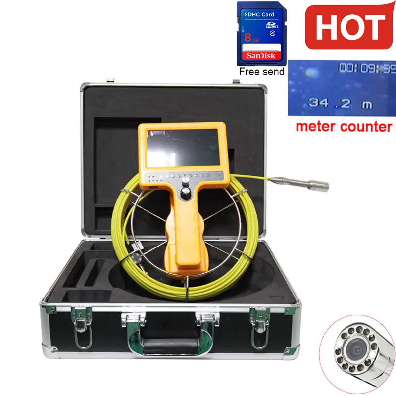 online 40m Dvr Dreno Endoscópio Tubo De Inspeção Câmera Tubulação Esgoto Câmera Tubulação à Prova Dwaterproof água Encanamento Dvr Câmera Com Medidor Accounter
