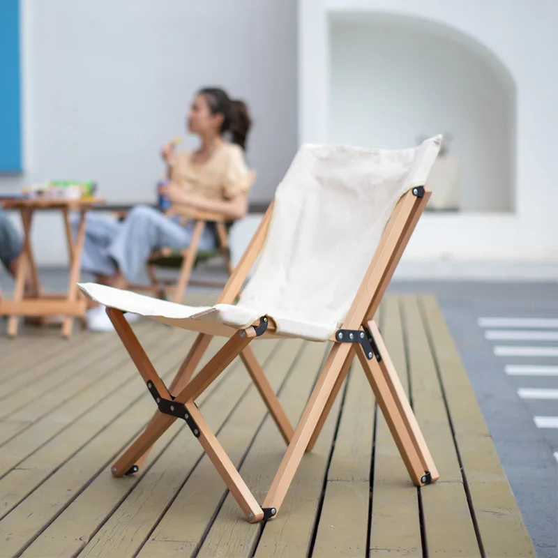 저렴한 나무 야외 접이식 의자 휴대용 정원 캠핑 낚시 의자 여행 해변 발코니 안락 나비 의자 접이식 의자