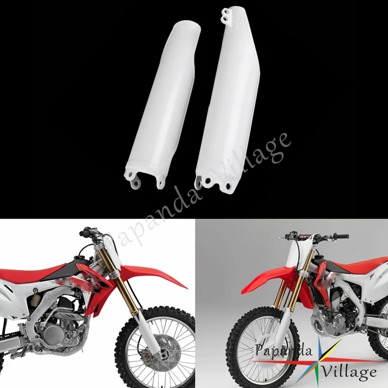 Белая Защитная крышка вилки Supermoto для Honda CR CRF 125 250 450 500 R X защитная рамка 1993 2018 CRF450