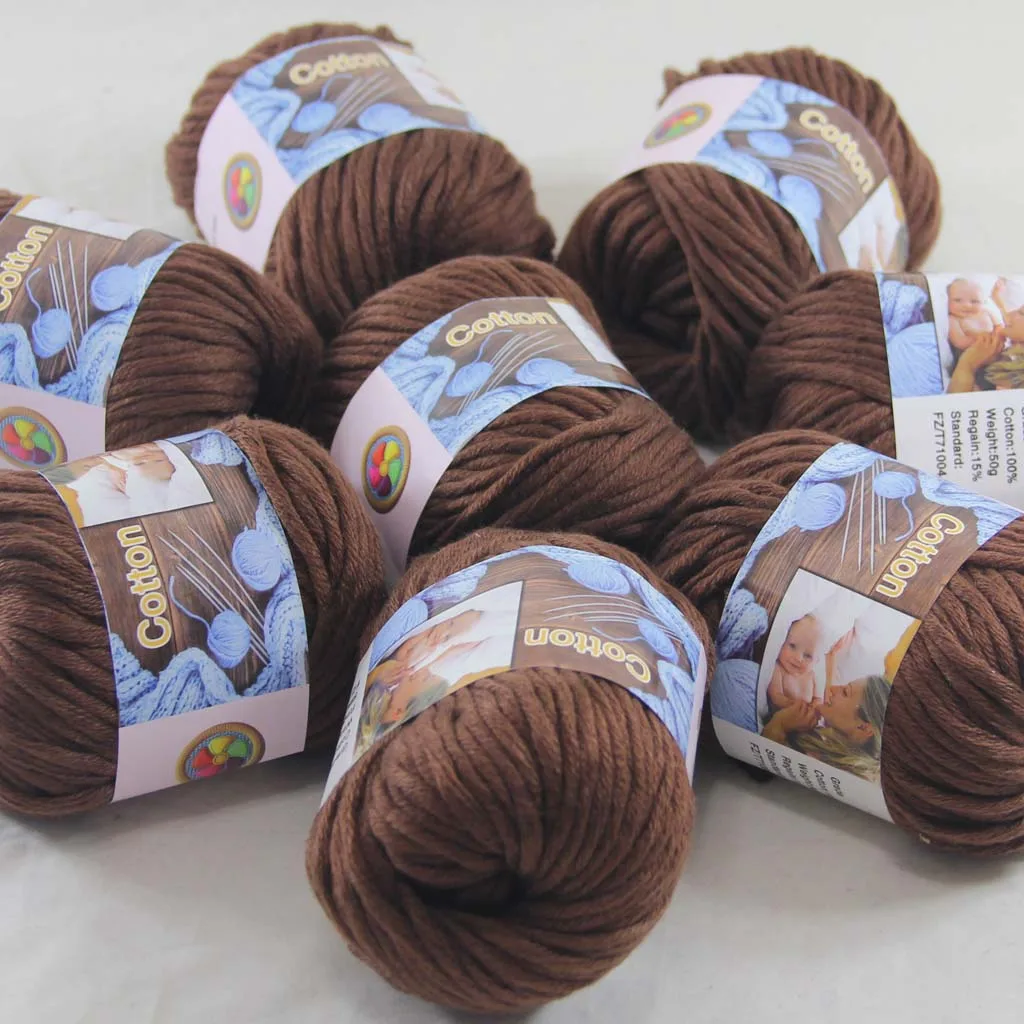 Распродажа супер мягкая Толстая шаль из чистого хлопка 8 мячиков x 50 г пряжа для