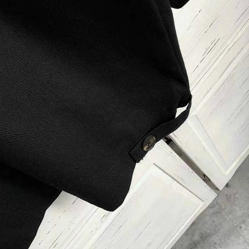 

Men Jackets Solid Pockets Turn-down Collar Loose Oversize 3XL Simple All-match Leisure Chic Daily Outwear Mens Harajuku Ulzzang