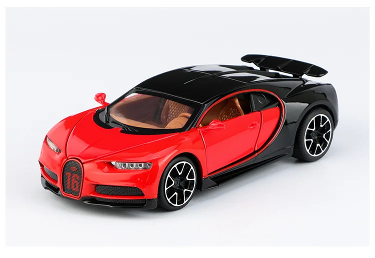 3225A 1:32 Масштаб Bugat Chiron модель спортивного автомобиля литой под давлением звуковой светильник оттягивающая дверная игрушка для детей Горячие транспортные средства подарок колесо