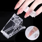 Кончики ногтей гель для наращивания пальцев фиксированный зажим прозрачный быстрое наращивание ногтей зажим для наращивания ногтей из стекловолокна