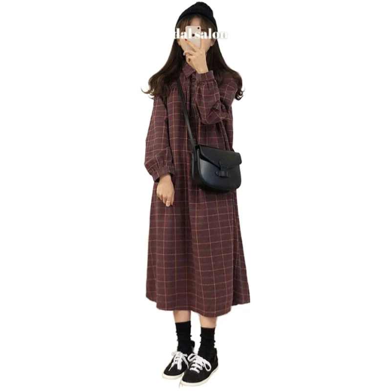 

Women's Long-Sleeved Dress for Fried Street Slimming Sense of Design Non-mainstream Autumn Skirt Lady Super Fairy Mori