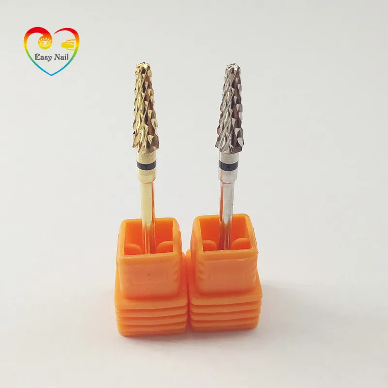 

1pcs Easy Nail 2 color Tungsten Carbide Nail Drill Bit 3/32" Rotate Burr Bits For Manicure Nail Drill Accessories Milling Cutter