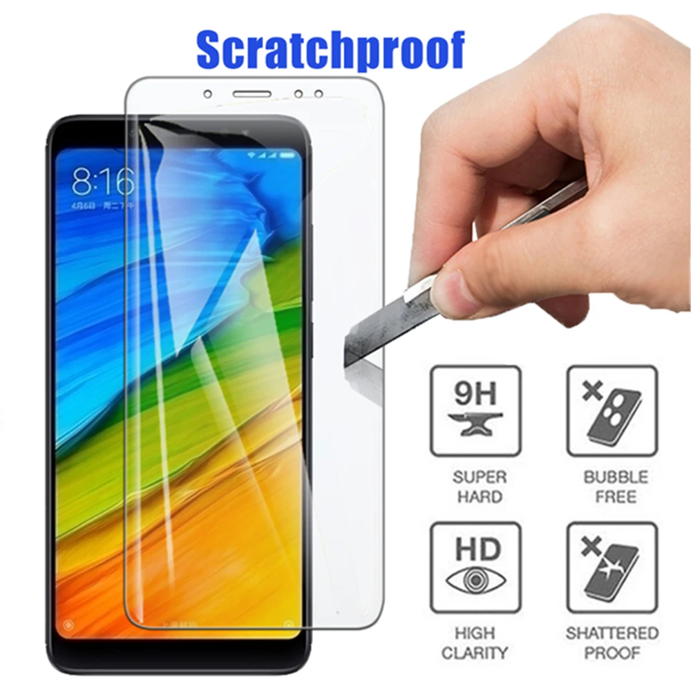 armored protective glass on the for xiaomi redmi 5 plus 6a 5plus tempered glas ksiomi resmi xiaomei redmi5plus screen protectors free global shipping