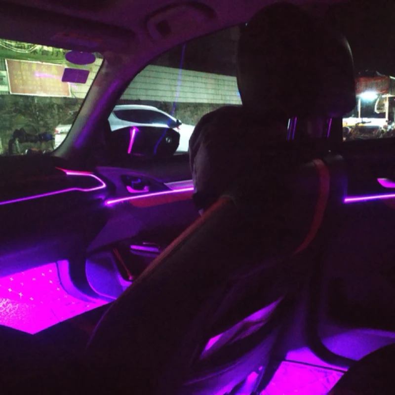 

12v Flexible Small Size DIY Decorative Auto Backlight Atmosphere Lamp Interior Ambient Atmosphere Sound Control Apply To Bar