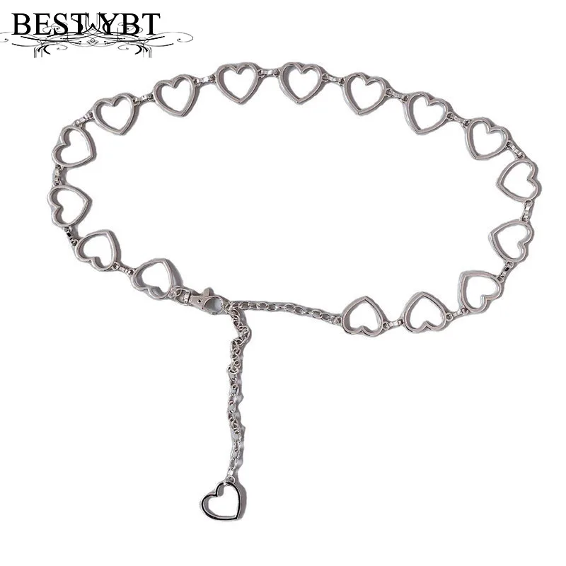 

Best YBT 105cm Waistband Pants Classic Waist Chain Love Heart Hollow Girdle Women Hip Hop Style Fashion Fine Punk Belt Trendy