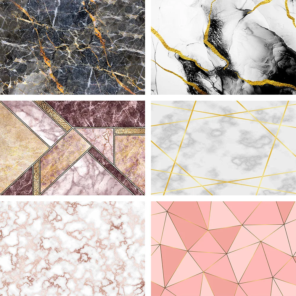 

Mehofond Golden Marble Grain Photography Backdrop Food Newborn Child Portrait Photo Studio Photographic Background Props