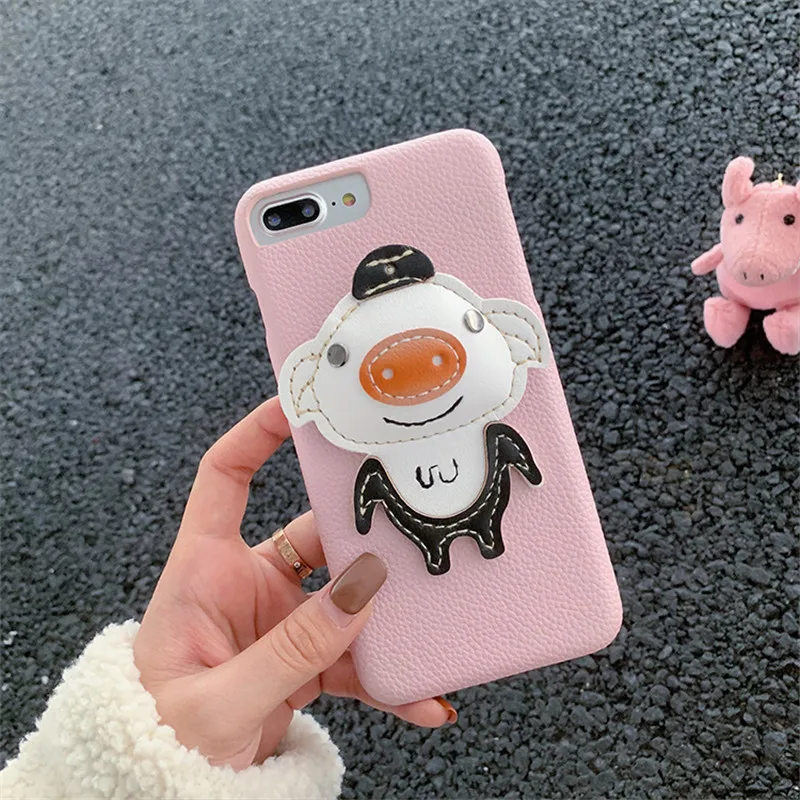 Luxury 3D Animal Pink Pig Cut for iphone X XR XS MAX 7 8 plus 6S Cover Phone Case Mobile Accessories | Мобильные телефоны и