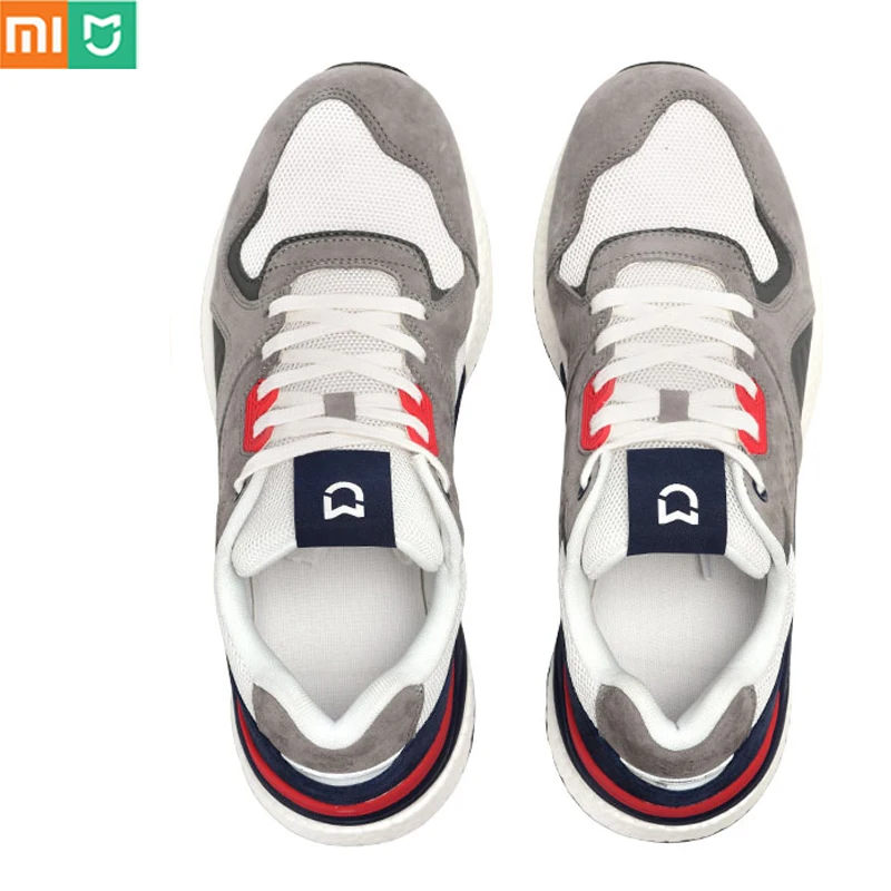 Sapatos de Corrida Inteligentes para o Esporte ao ar Original Xiaomi Mijia Retro Tênis Esportes Couro Genuíno Durável Respirável Sapatos Livre