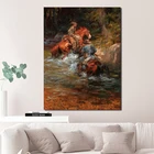 АМЕРИКАНСКИЙ ЗАПАД ковбойские сапоги из толстой ткани картина принт Гостиная украшения дома Современные украшение на стену, живопись маслом Постер фото рамки HD