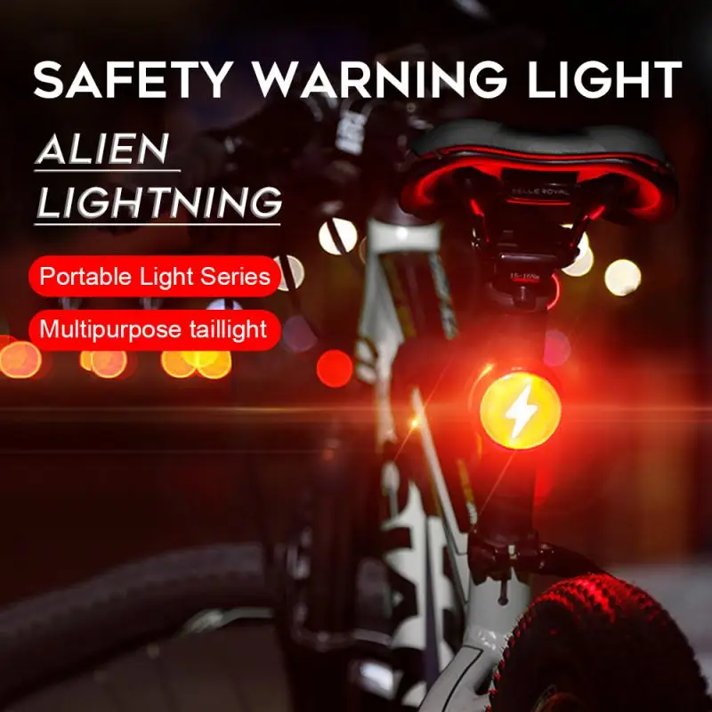 Велосипедный задний светильник USB Перезаряжаемый велосипедный 5 режимов Мини