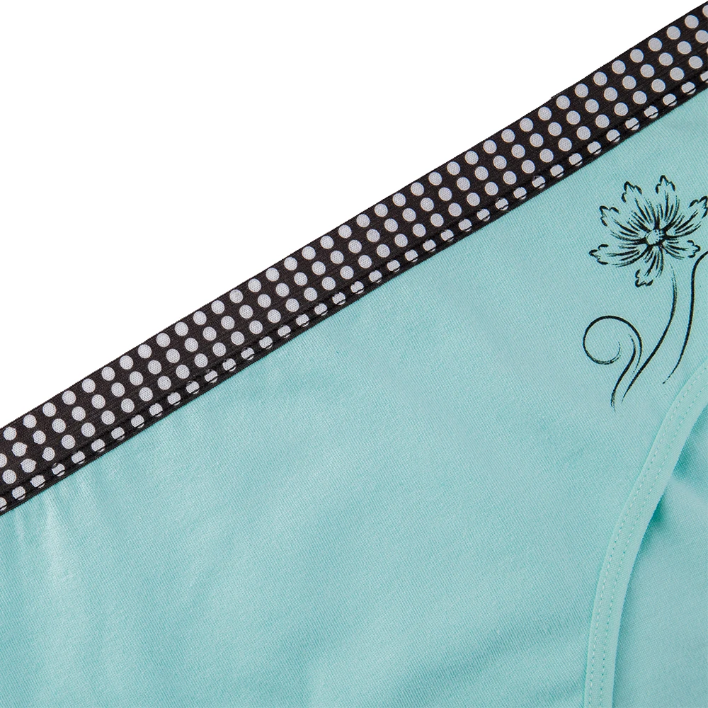 Трусики Женские однотонные с цветочным принтом 3 шт./лот|Женские трусики| |