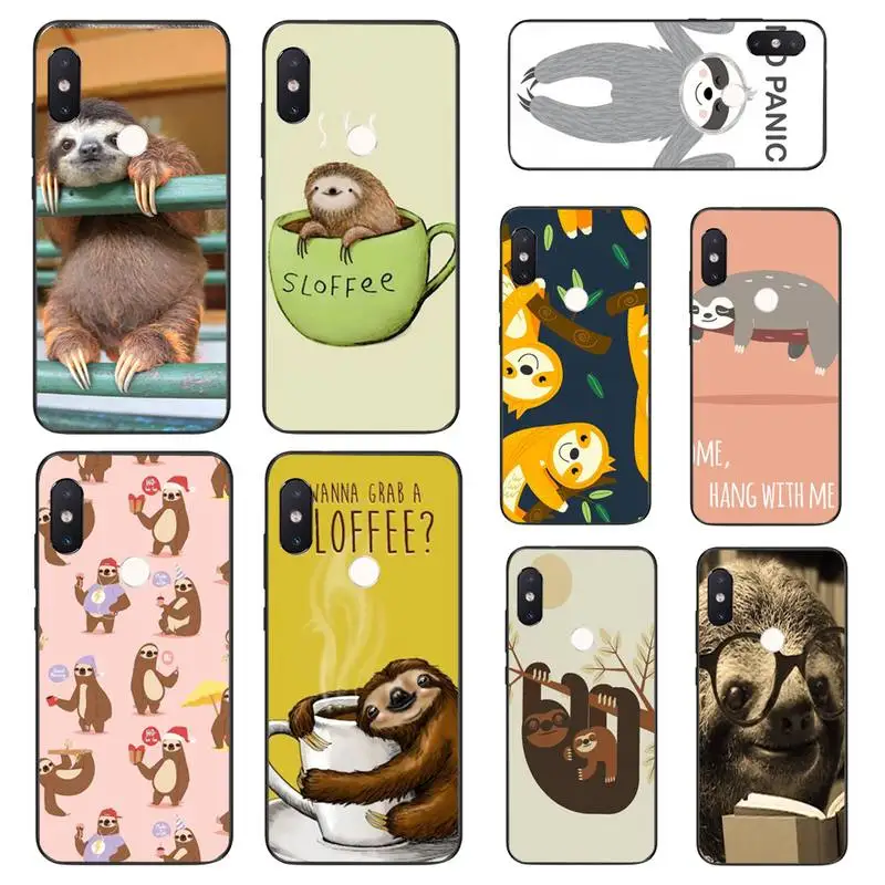Babaite милые животные с кофеином Ленивец животное чехол для телефона Xiaomi Mi8 Большие