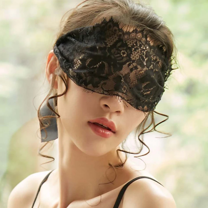

Sexy Lace Mask Women Eyelash Lace Eye Mask White Black Eye Mask for Female Hollow Out Blindfolded Patch Exotic Apparel Sexy Game
