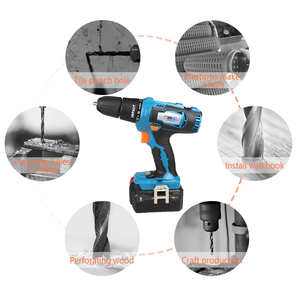 NEWONE 20V MAX Power Tool Combo Kit бесщеточный угловой шлифовальный станок беспроводная