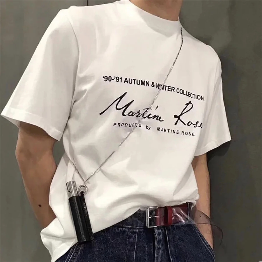 

2021ss Martine Rose T shirt Men Women Signature Short Sleeve Tops Tee men clothing harajuku men clothing